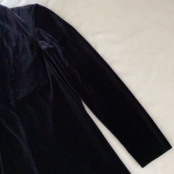 {VTG} J.R. Nites by Caliendo | Long Velvet Velour Open Front Cardigan Jacket (S) - Picture 7 of 16
